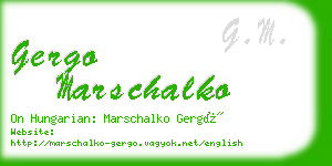 gergo marschalko business card